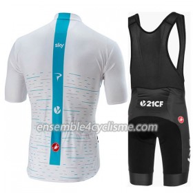 Tenue Maillot + Cuissard à Bretelles 2018 Team Sky Femme N001